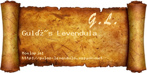 Gulás Levendula névjegykártya